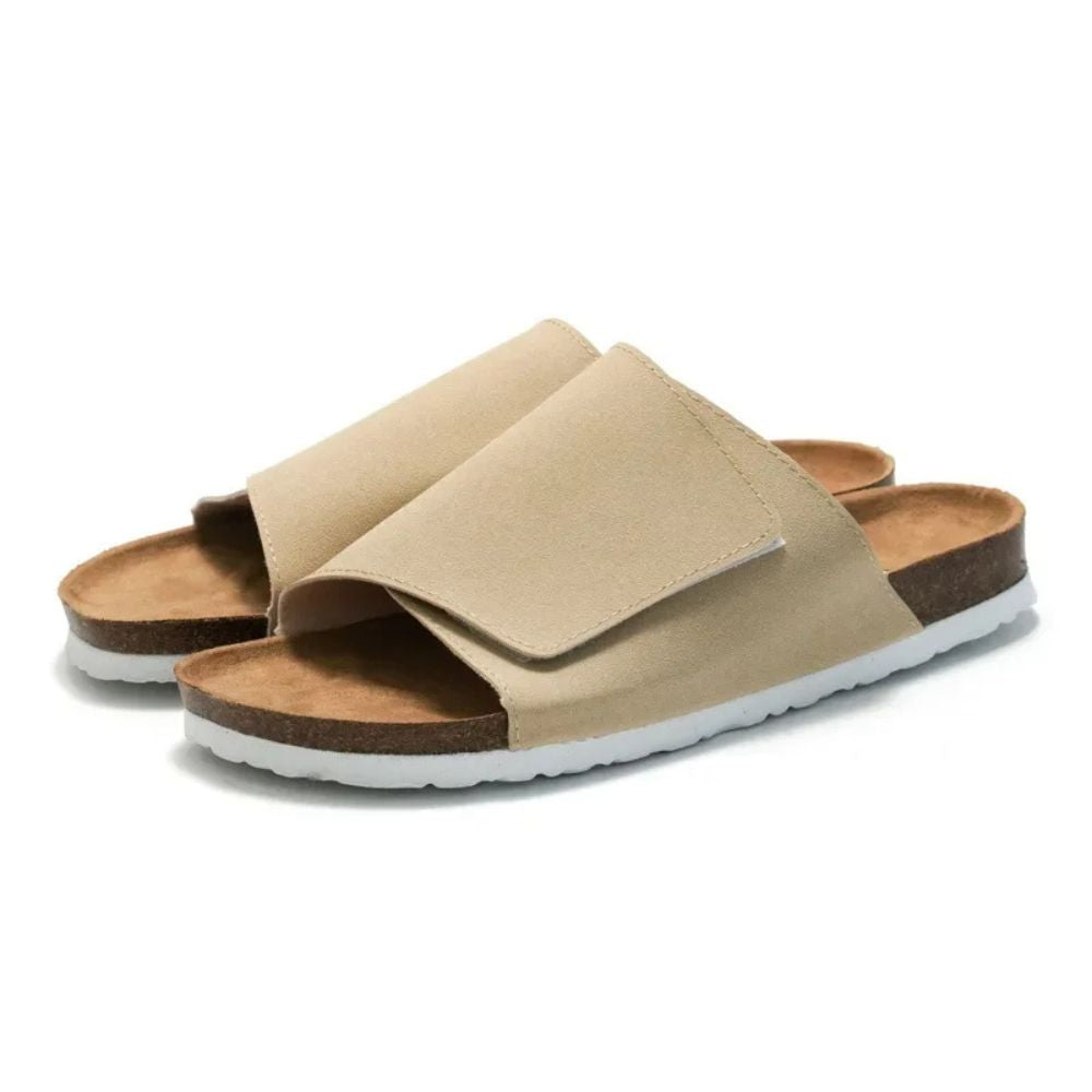 Sandália Slide Masculina de Couro Bali