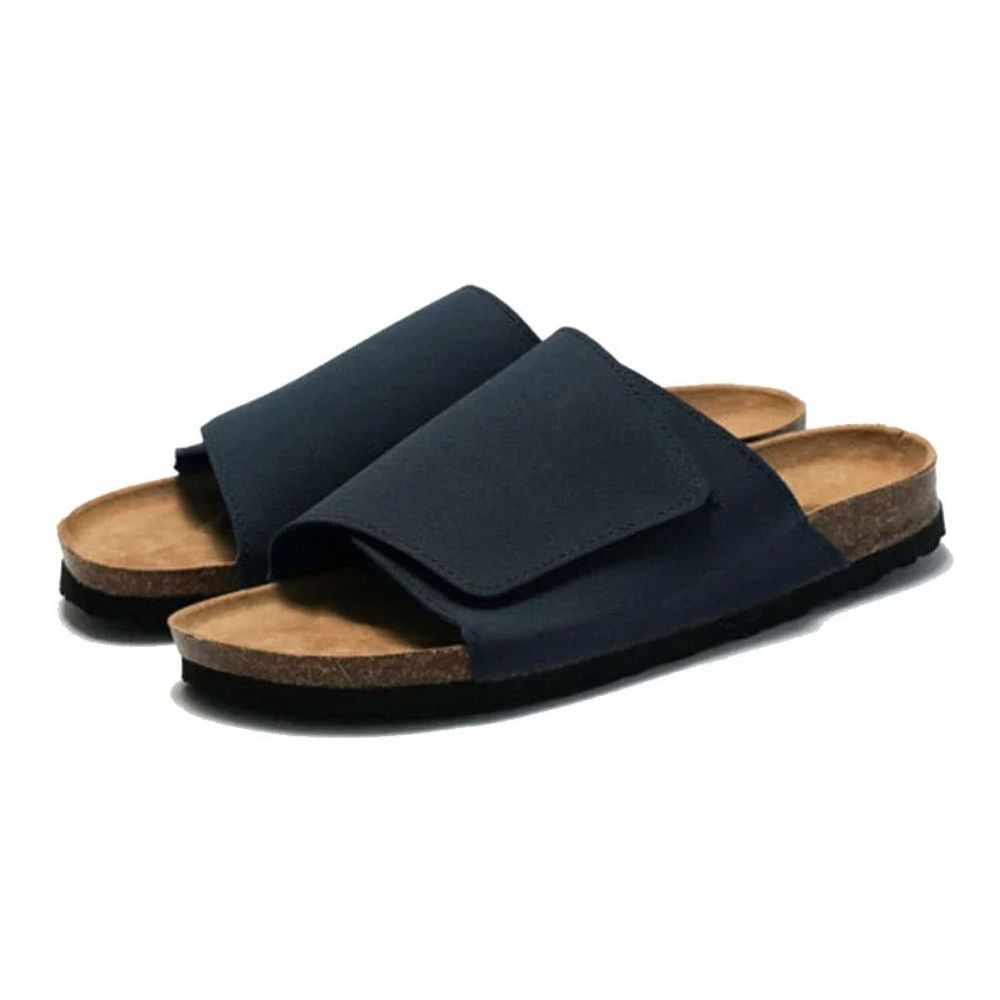 Sandália Slide Masculina de Couro Bali