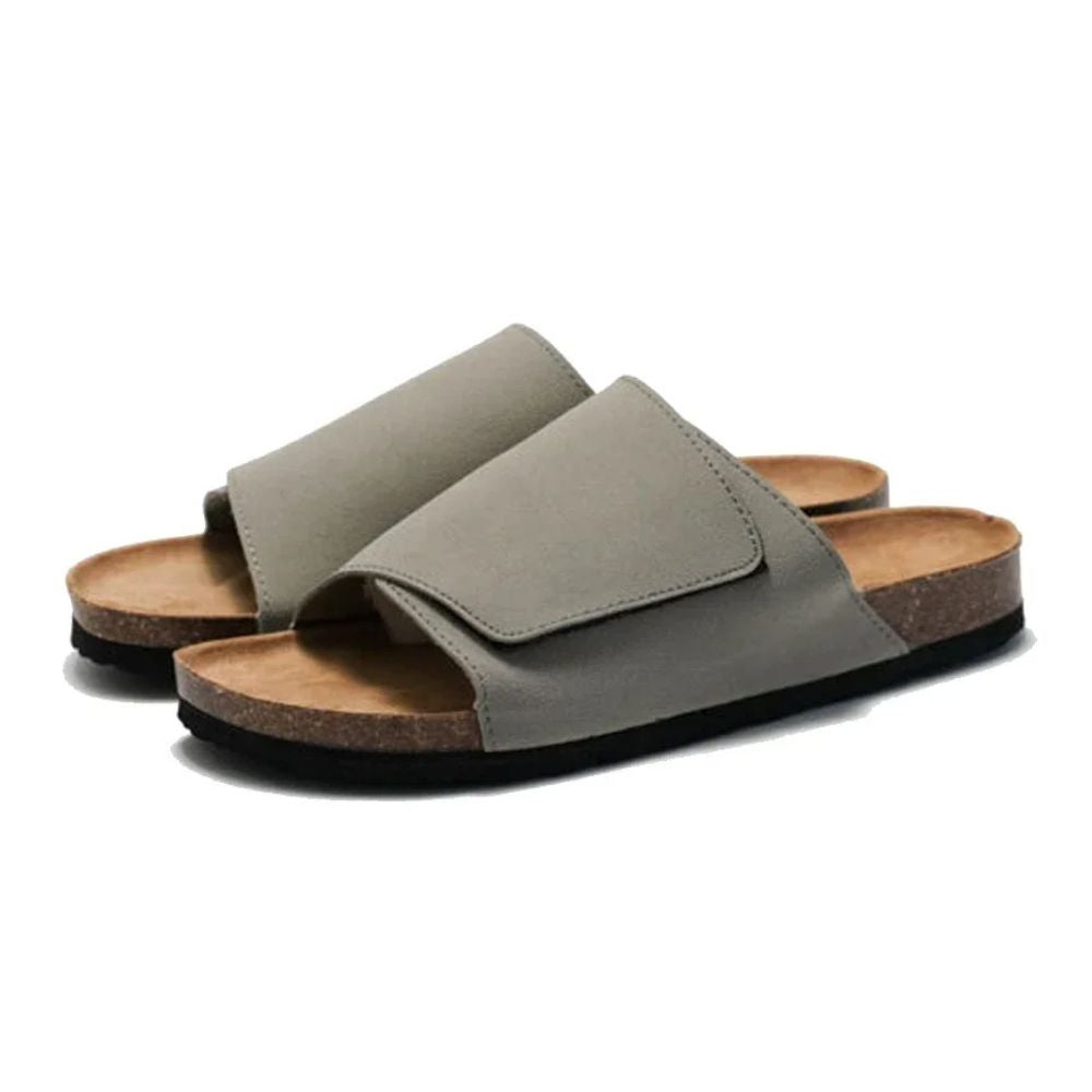 Sandália Slide Masculina de Couro Bali