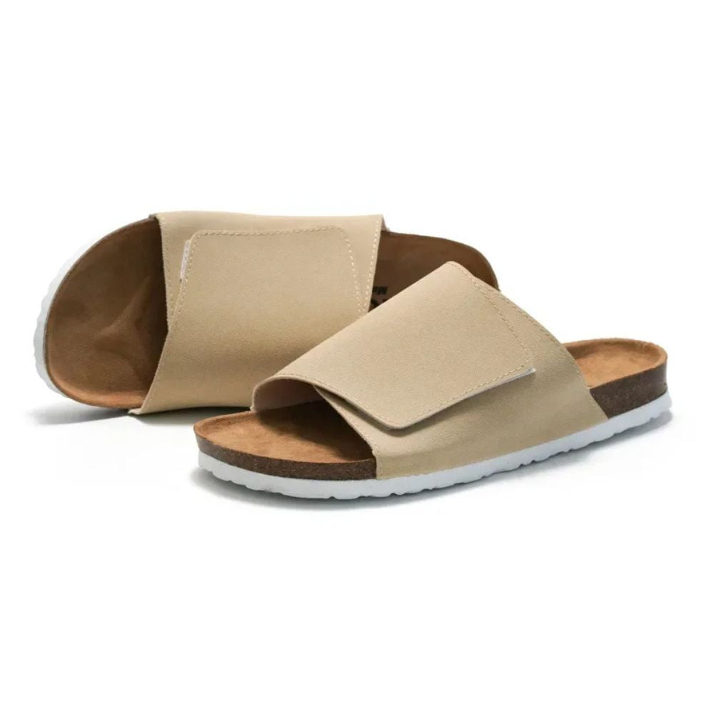 Sandália Slide Masculina de Couro Bali