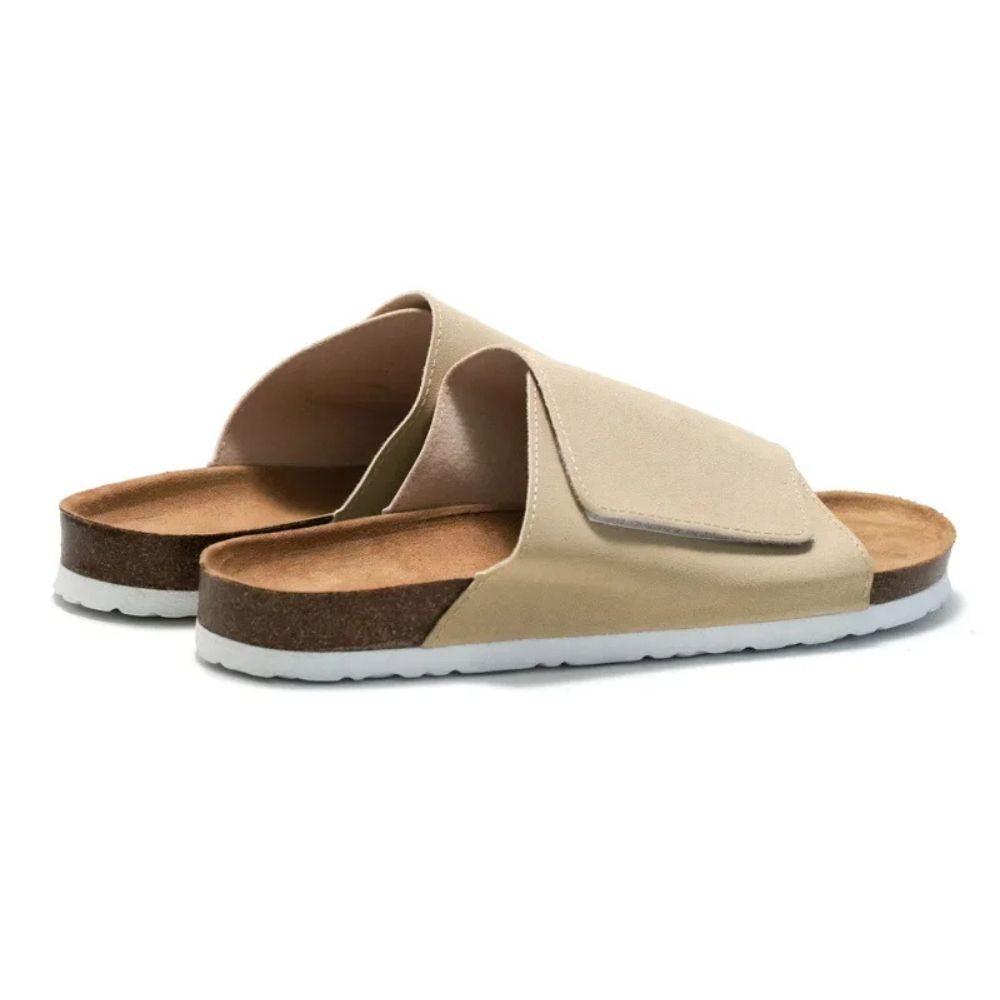 Sandália Slide Masculina de Couro Bali