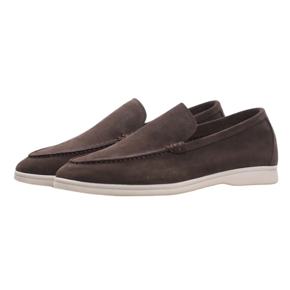 Mocassim Masculino Suede Brown Modelo Loafer