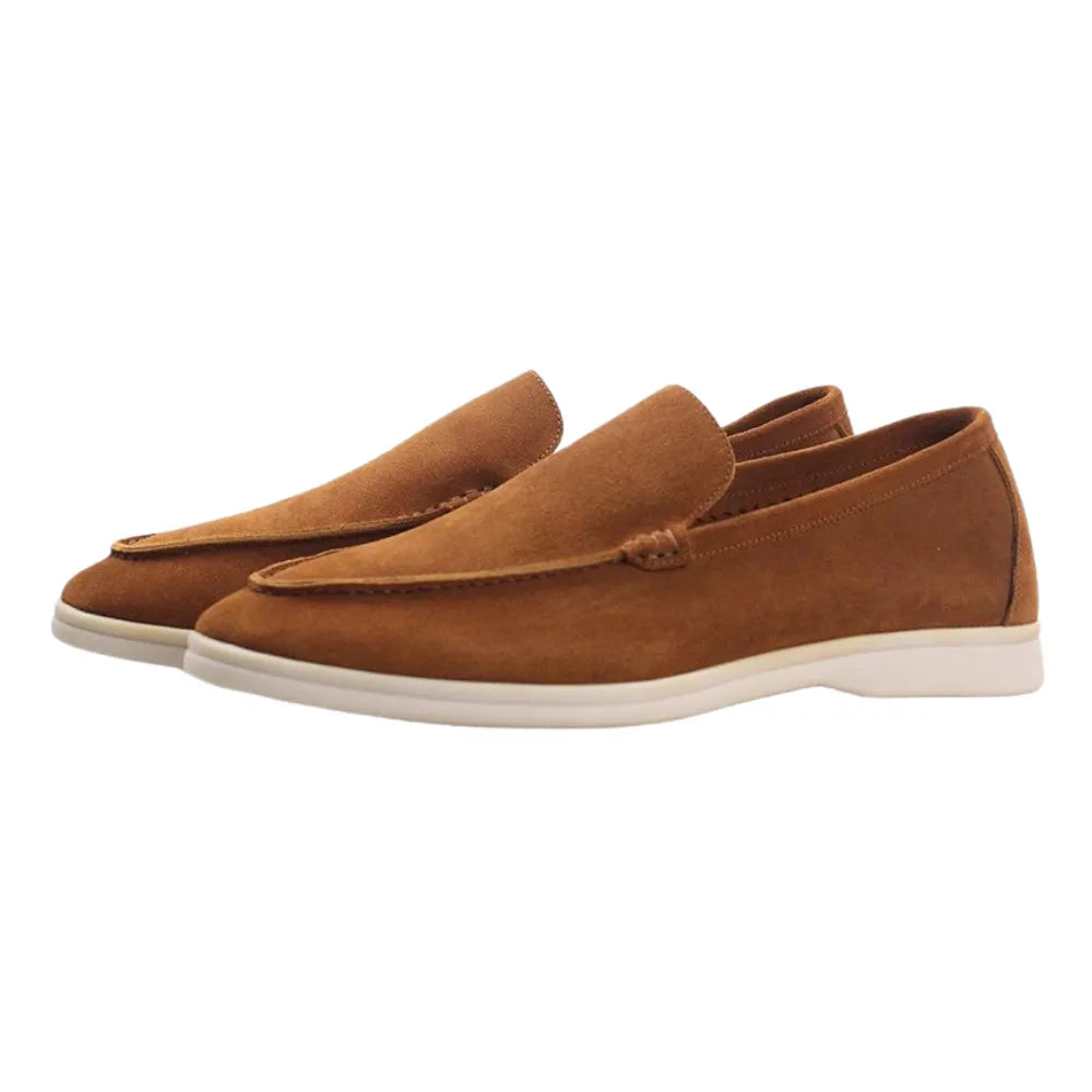 Mocassim Masculino Suede Brown Modelo Loafer